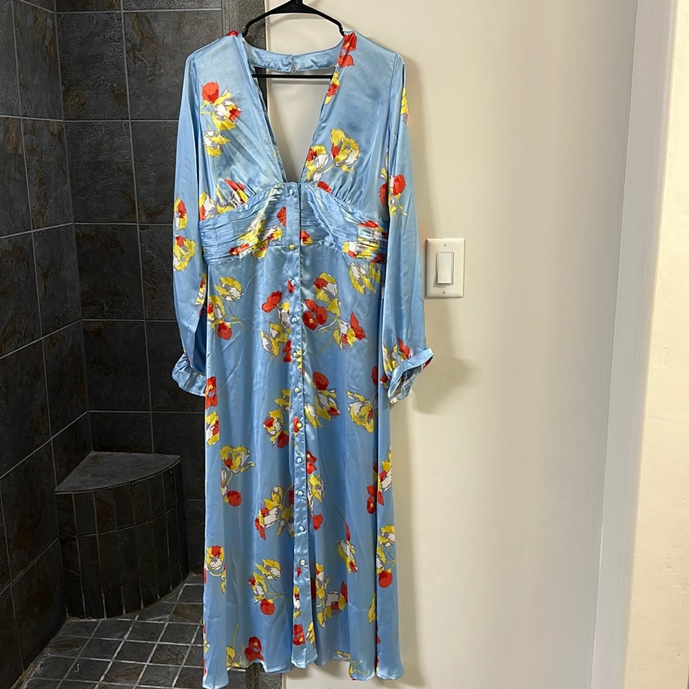 ASOS Design Satin Floral Dress